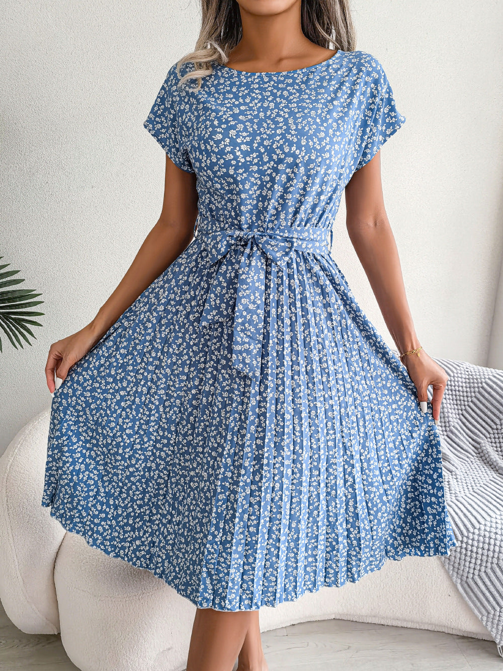 Robe à fleurs avec ceinture de berg-feldt pour femme