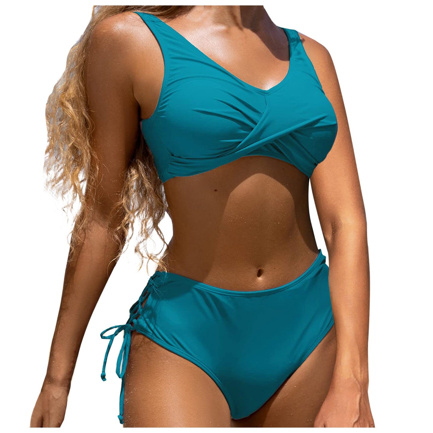 Ensemble de bikini Berg-Feldt pour femme, taille haute et torsadé