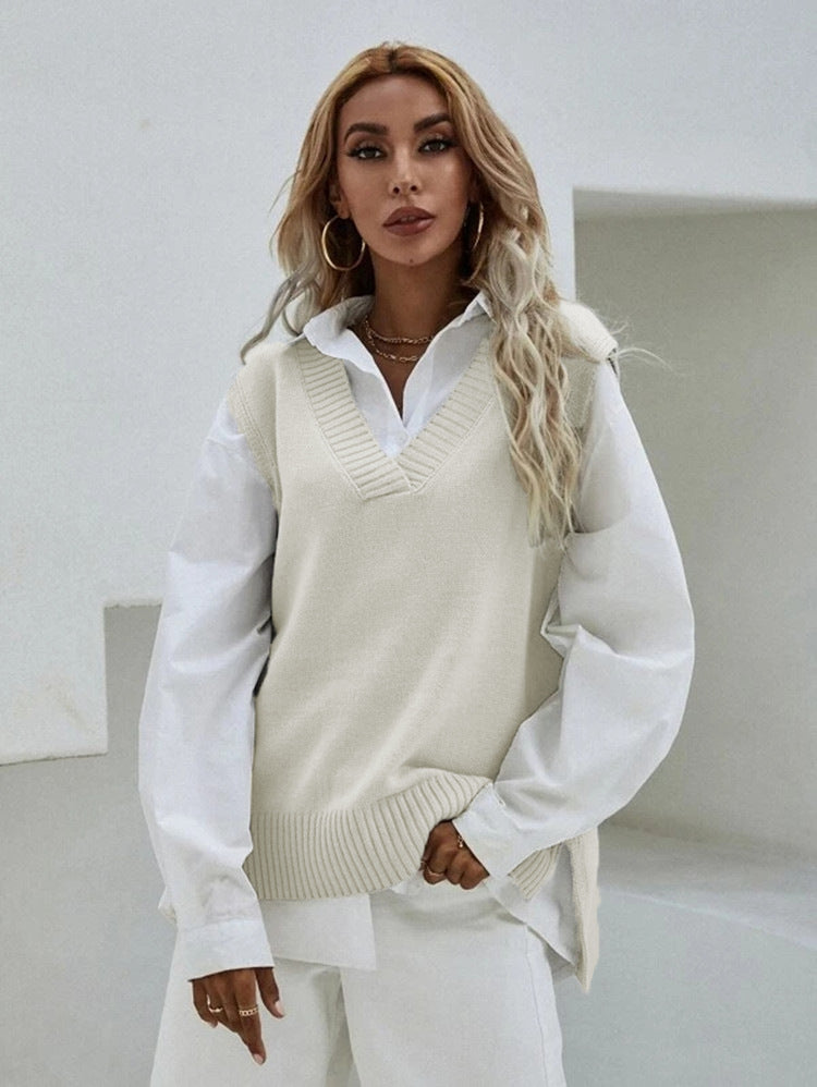 Cardigan femme en maille avec col en V et élégante structure côtelée Berg-Feldt