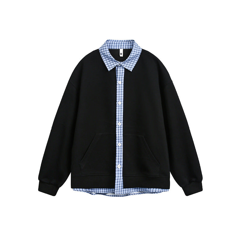 Damen Oversized Hoodie mit Hemdkragen Berg-Feldt