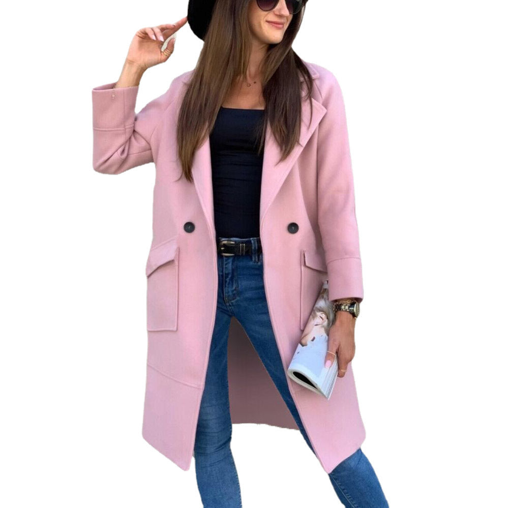 Manteau oversize décontracté pour femme avec poches modernes et revers élégant Berg-Feldt
