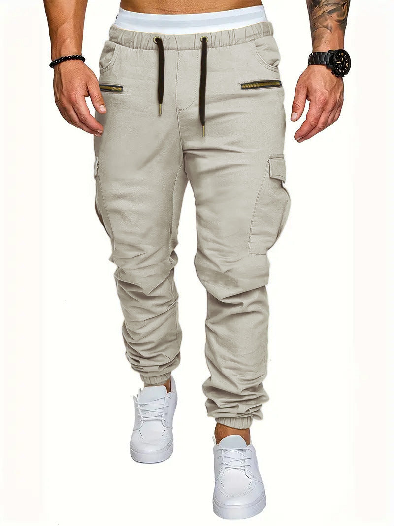 Pantalon cargo de jogging pour hommes avec taille élastique et poches zippées pratiques Berg-Feldt