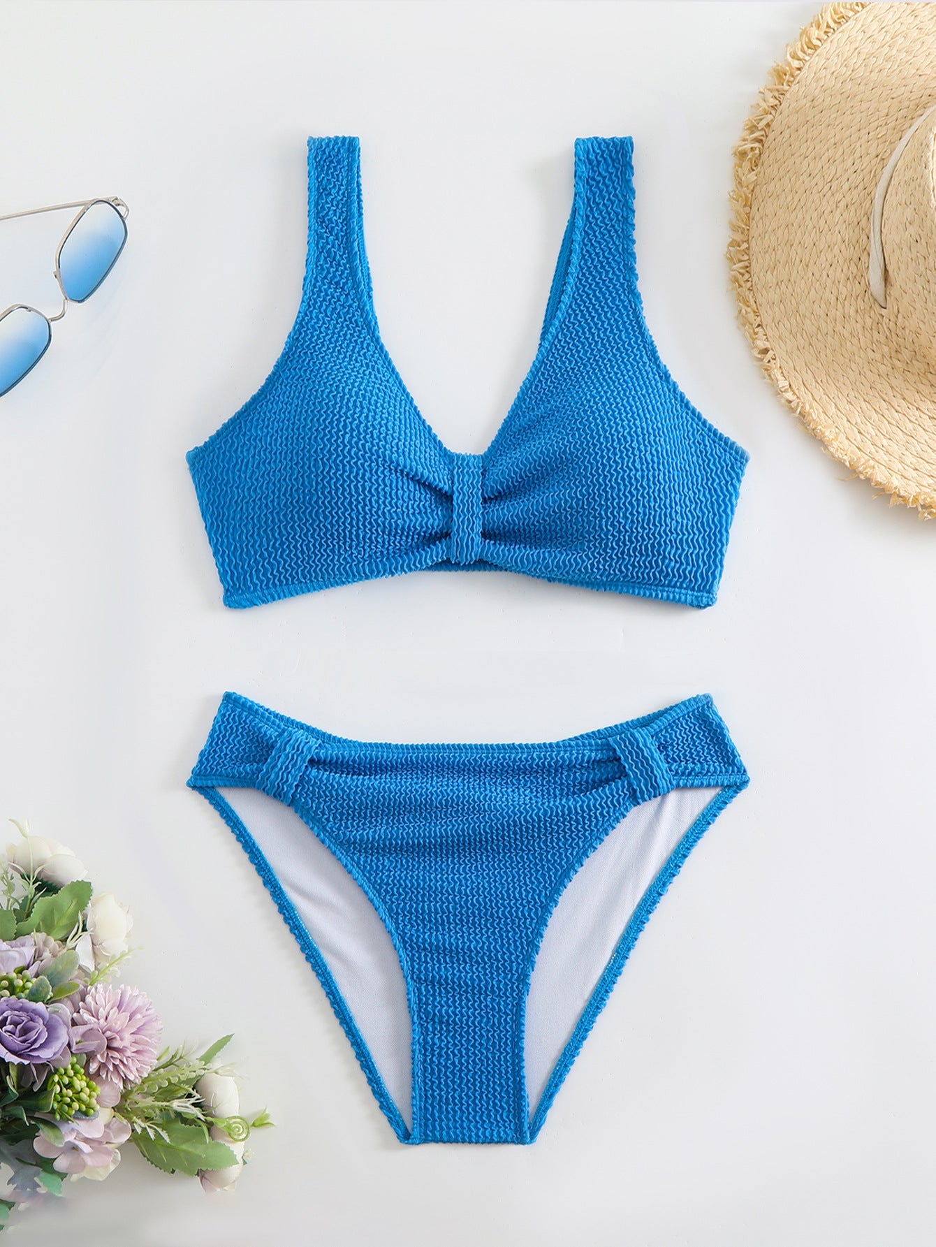 Ensemble bikini femme Berg-Feldt, coupe haute et texturé