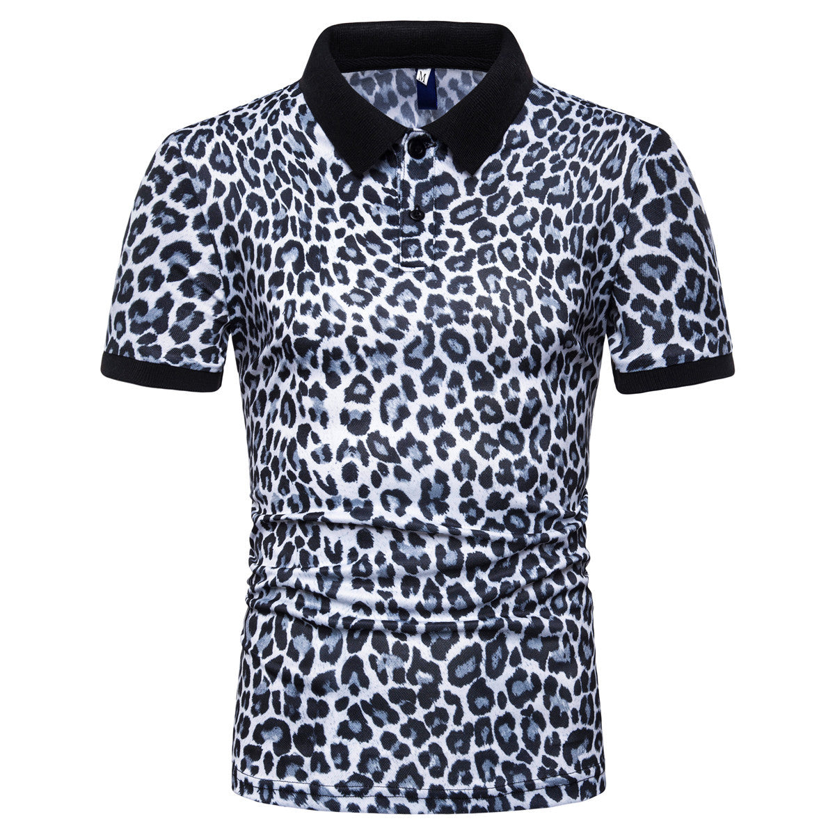 Herren Polo-Shirt mit aufregendem Leopardenmuster und modernem Schnitt Berg-Feldt