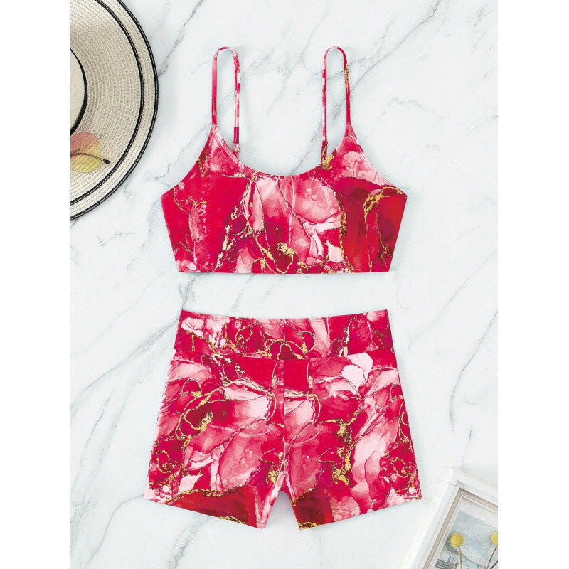 Haut de bikini sportif tendance pour femme avec short confortable de berg-feldt