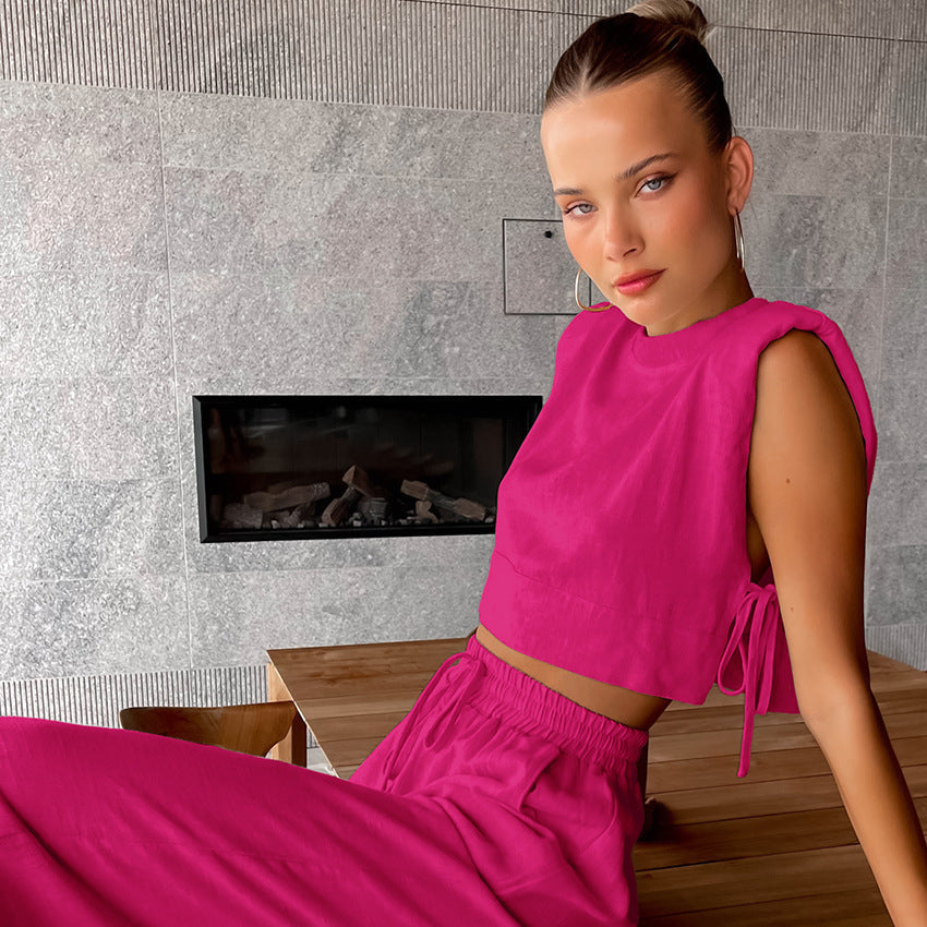 Crop top décontracté pour femme avec lacets sur les côtés par berg-feldt