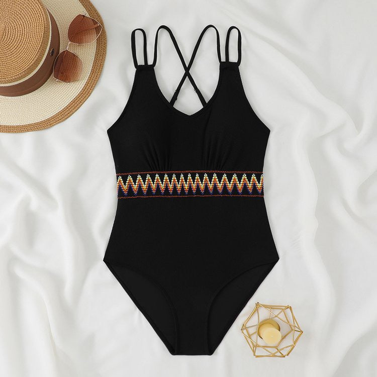 Maillot de bain femme Berg-Feldt : une pièce à motifs avec bretelles réglables