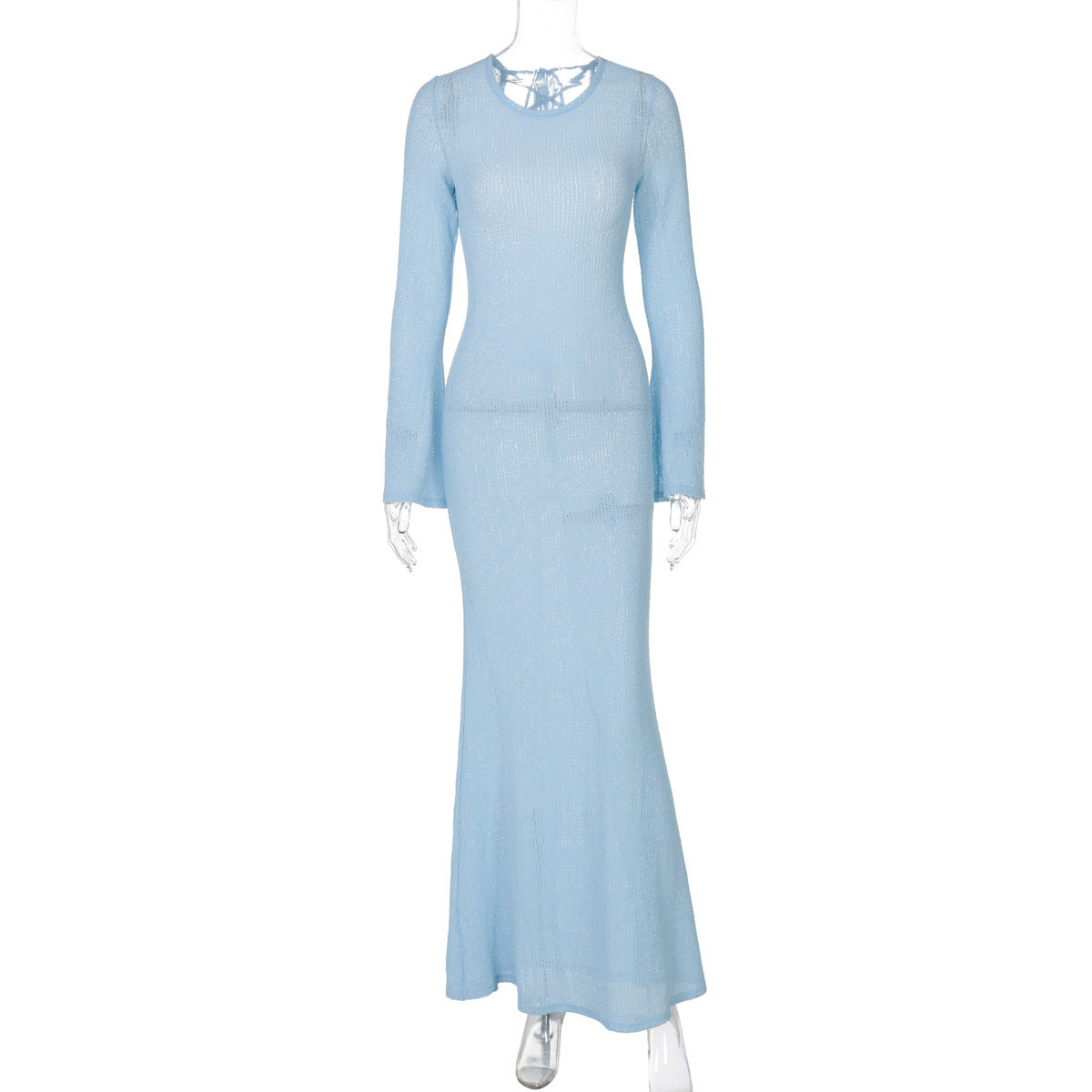 Elegantes Damen Langarmkleid mit edlem Spitzenausschnitt von Berg-Feldt