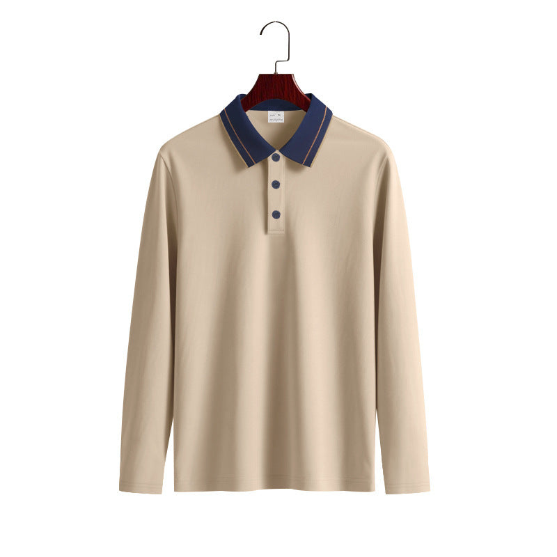 Herren Langarm-Poloshirt aus weichem Baumwollmix mit strukturiertem Kragen Berg-Feldt