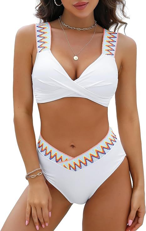 Ensemble de bikini taille haute et à lanières décoratives pour femme par berg-feldt