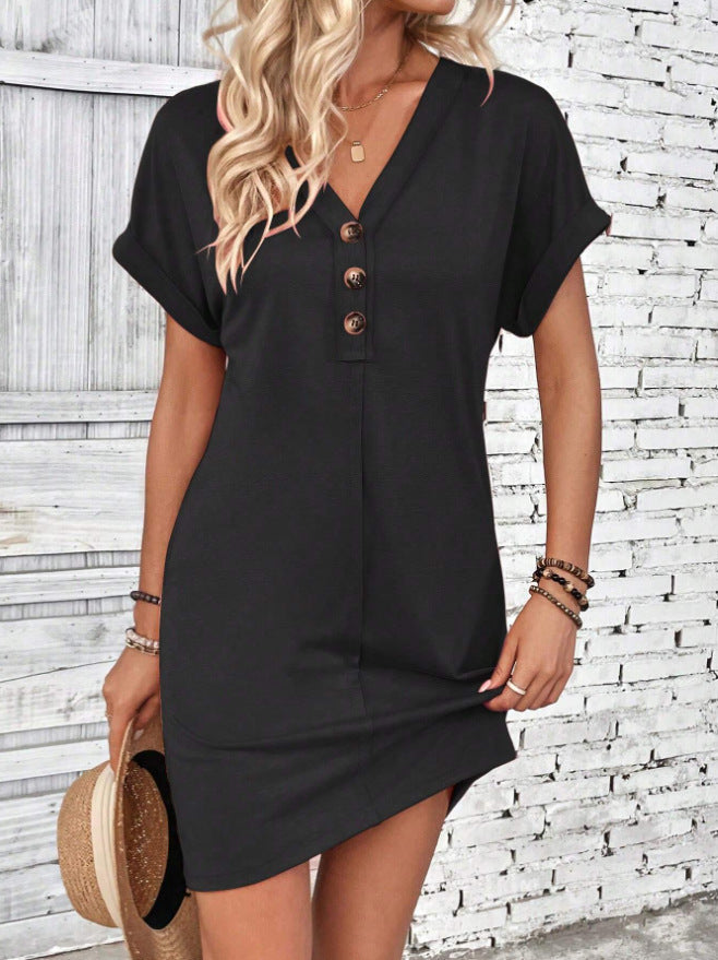 Robe chemise décontractée pour femme avec patte de boutonnage et manches retroussées de berg-feldt