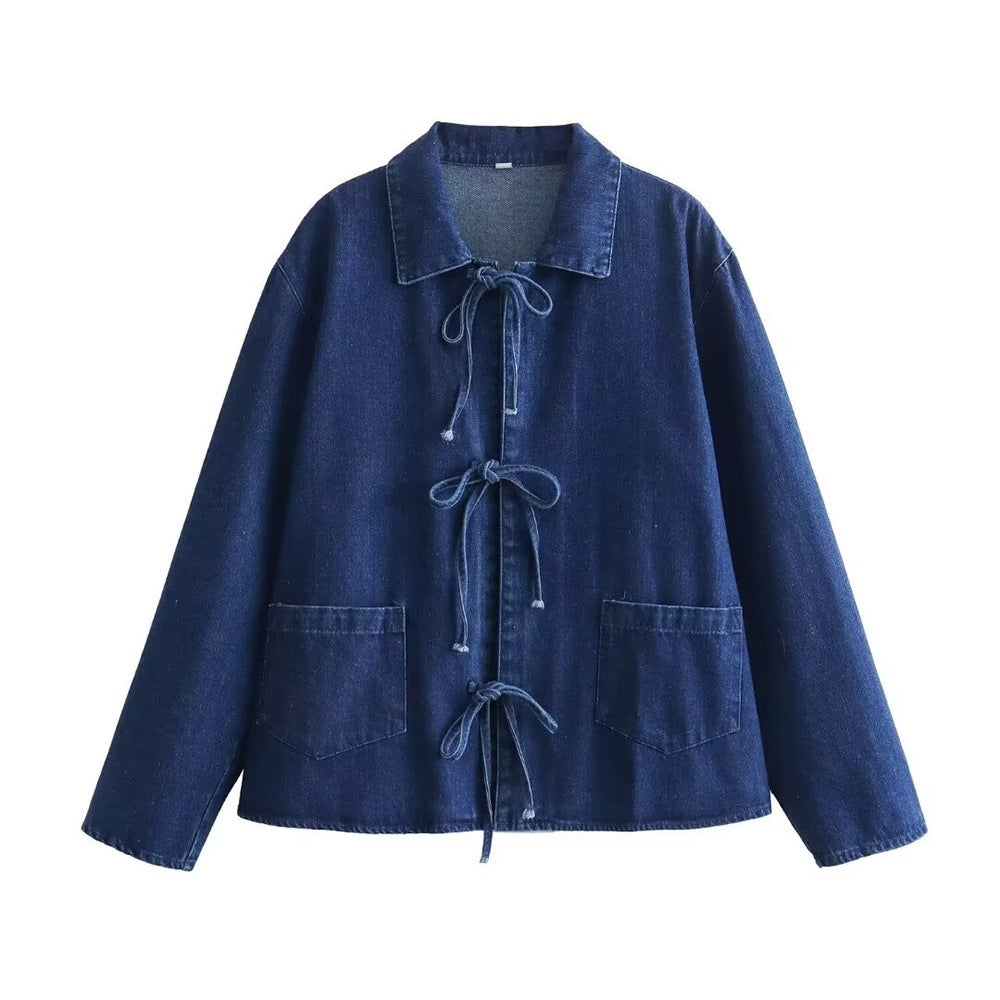 Veste en jean décontractée pour femme Berg-Feldt avec cordon de serrage