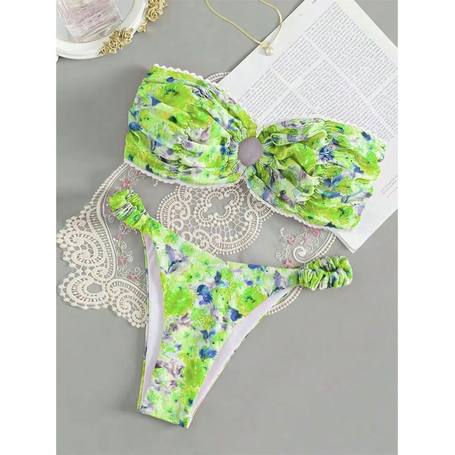 Ensemble de bikini froncé à fleurs Berg-feldt pour femme