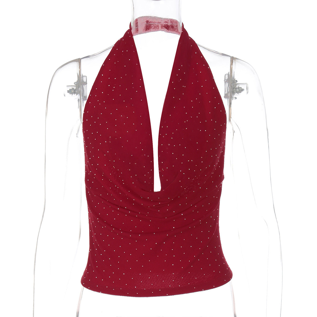 Elegantes Damen-Haltertop mit glitzernden Details und schönem Ausschnitt von berg-feldt