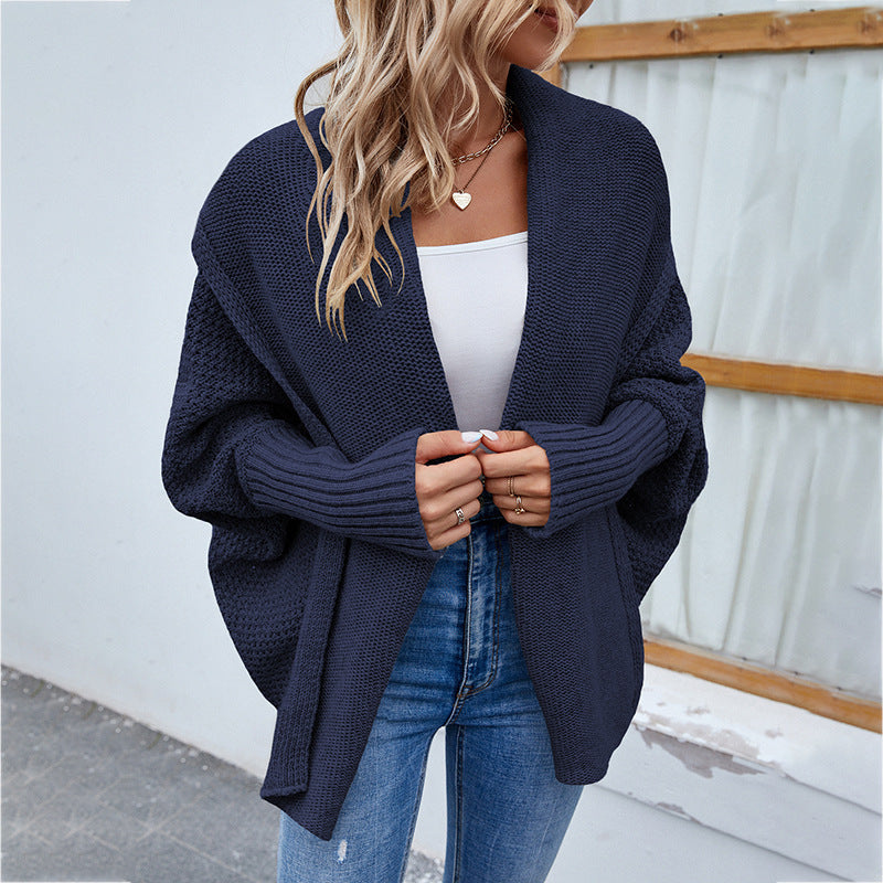 Damen Strickjacke mit offenem Schnitt und voluminösen Ärmeln Berg-Feldt