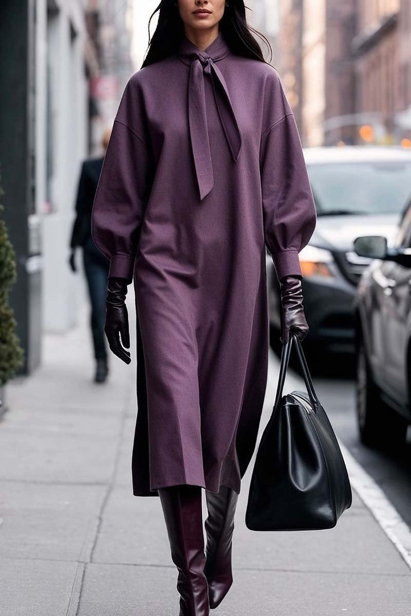 Robe longue élégante pour femme avec col sophistiqué et coupe flatteuse Berg-Feldt