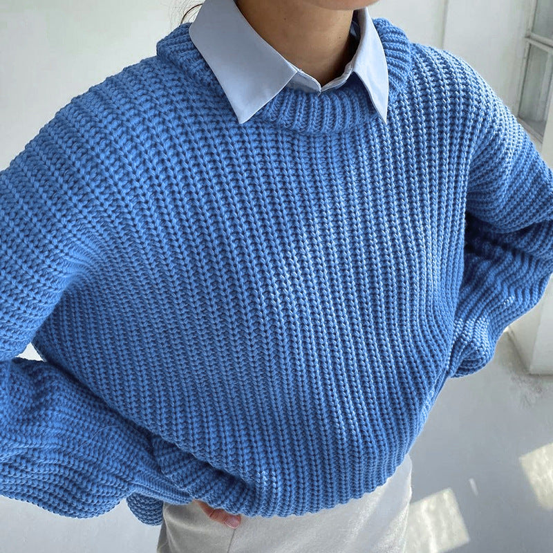 Damen Oversized Strickpullover mit strukturiertem Muster Berg-Feldt
