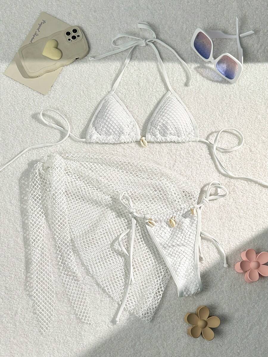 Ensemble de bikini pour femme de berg-feldt, au look résille tendance et aux détails de bijoux raffinés