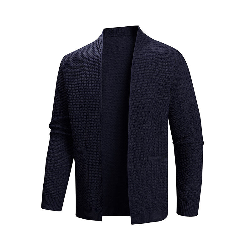 Cardigan pour homme en maille structurée moderne avec poches pratiques Berg-Feldt