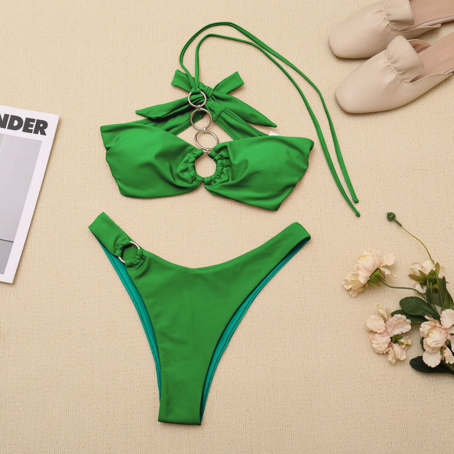 Geflochtenes Bikini-Set mit Ringakzenten für Damen von Berg-Feldt