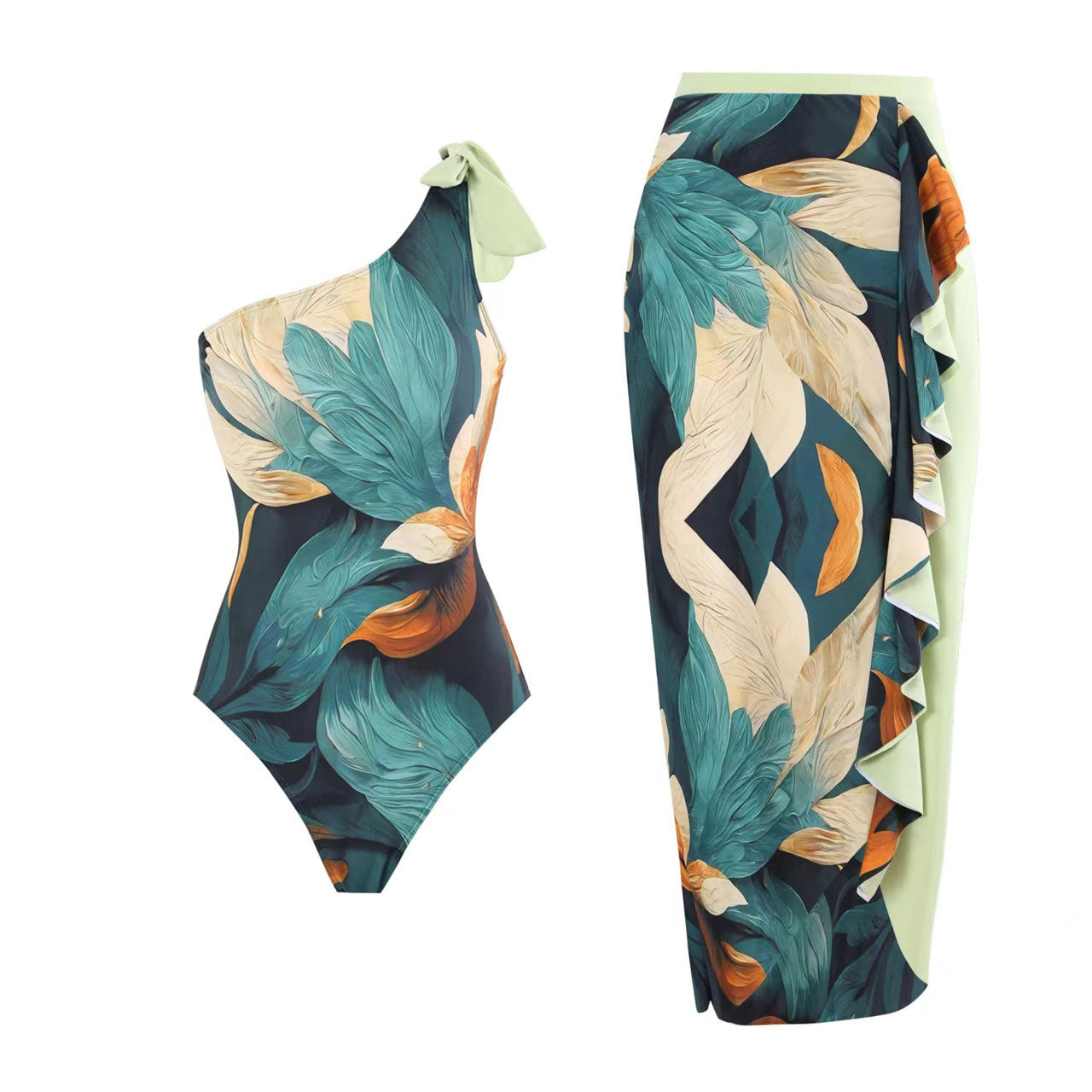 Maillot de bain femme Berg-Feldt froncé et asymétrique à une épaule