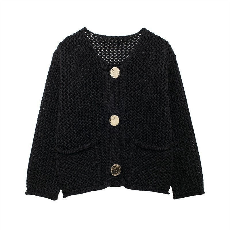Cardigan femme en maille ajourée légère avec poches pratiques Berg-Feldt