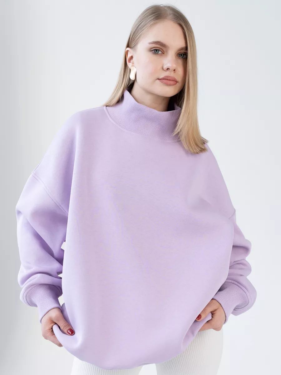 Weicher Damenpullover mit Rollkragen, Oversize-Schnitt und modernem Design von berg-feldt