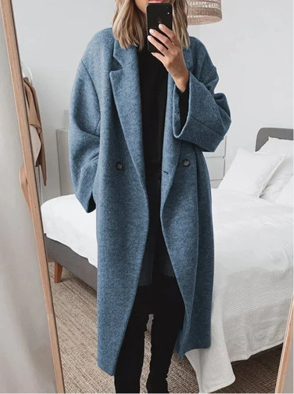 Manteau en laine croisé femme grandes tailles Berg-Feldt