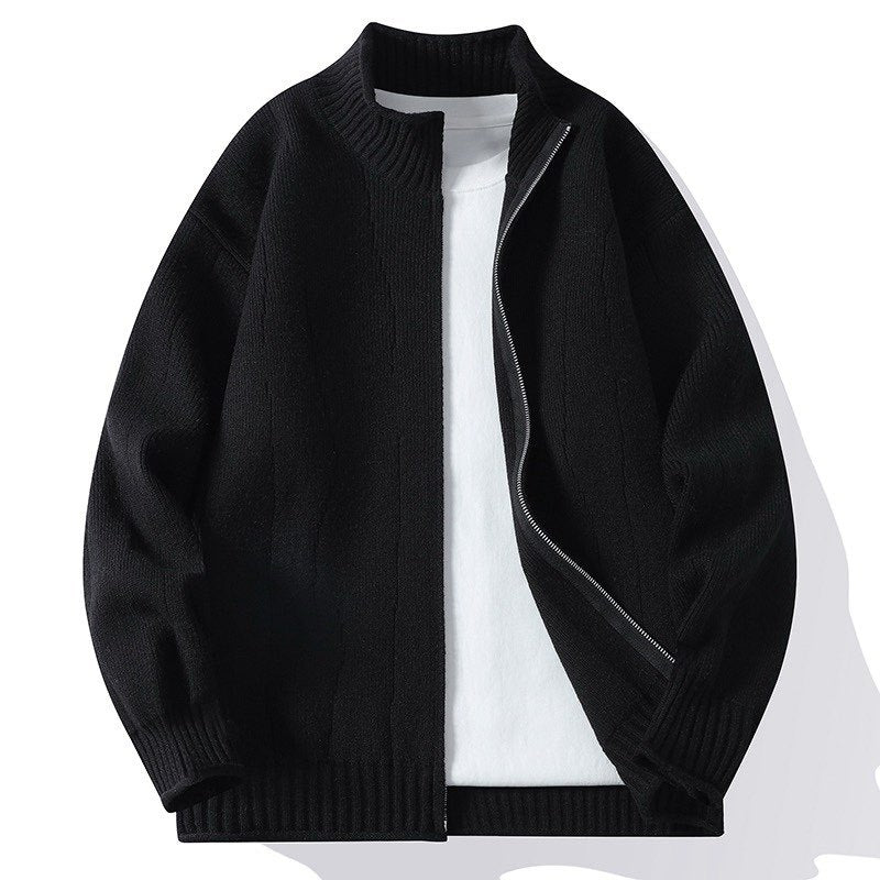 Herrenmode: cardigan zippé à col montant Berg-Feldt