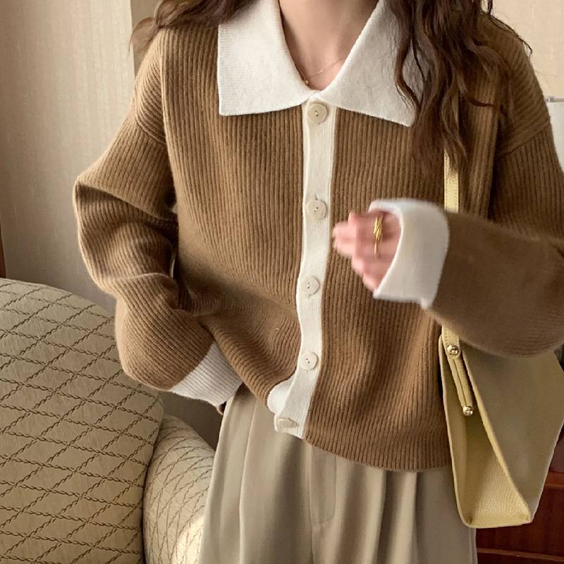 Cardigan grande taille pour femme avec col contrastant et boutonnière Berg-Feldt