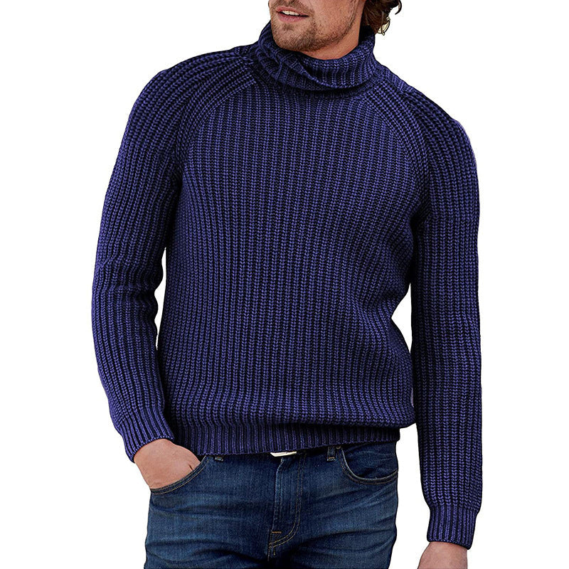 Pull-over homme en grosse maille à col montant Berg-Feldt