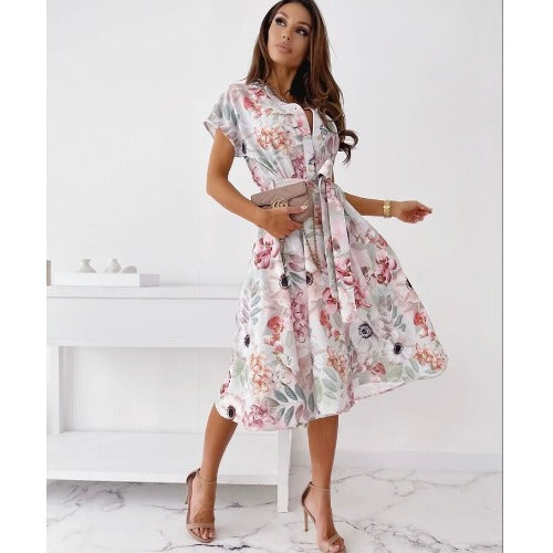 Elegant midi dress for women with eye-catching geometric patterns and wrap look berg-feldt