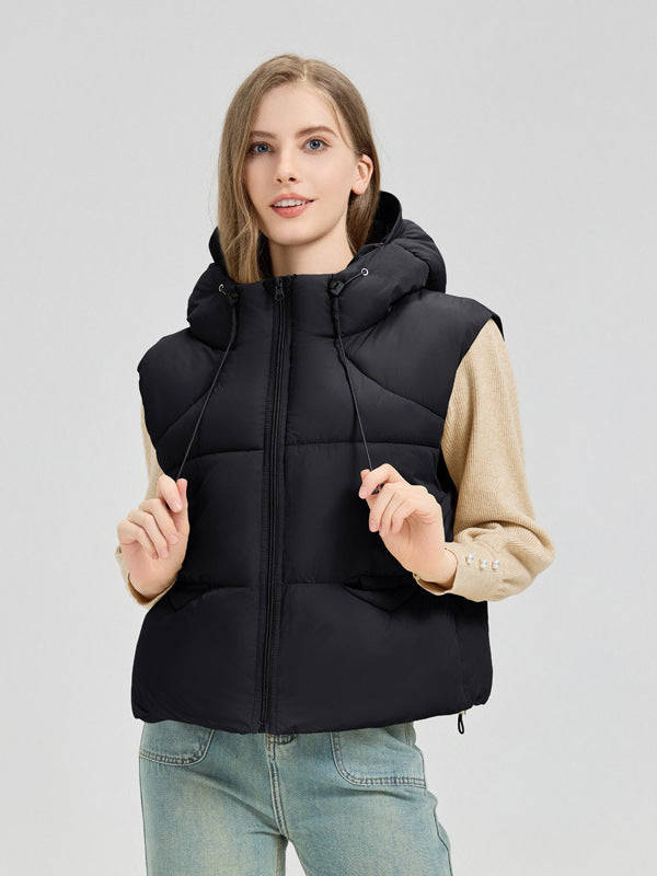 Gilet matelassé pour femme avec capuche amovible et poches latérales Berg-Feldt