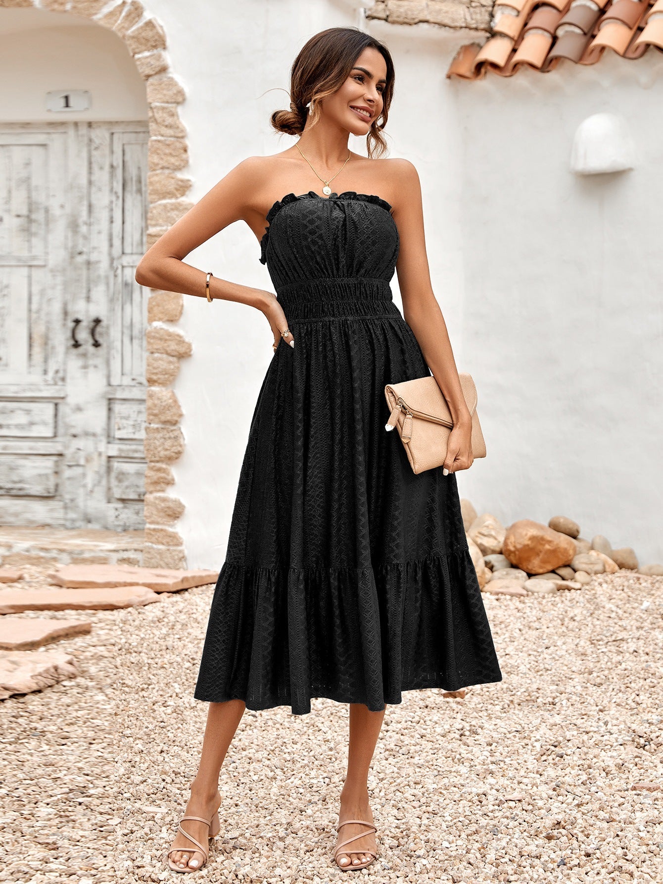 Robe d'été pour femme : Bandeau, volants, effet crochet par berg-feldt