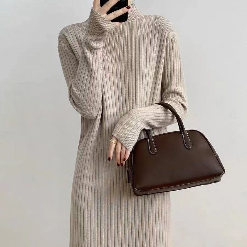 Robe pull col montant et texture côtelée Berg-Feldt pour femme