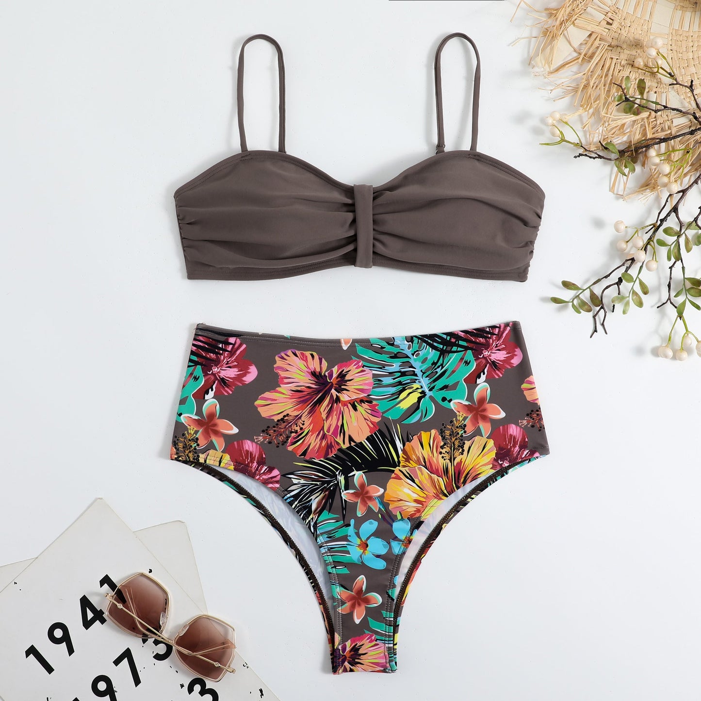 Ensemble bikini fleuri taille haute pour femme berg-feldt1750243172