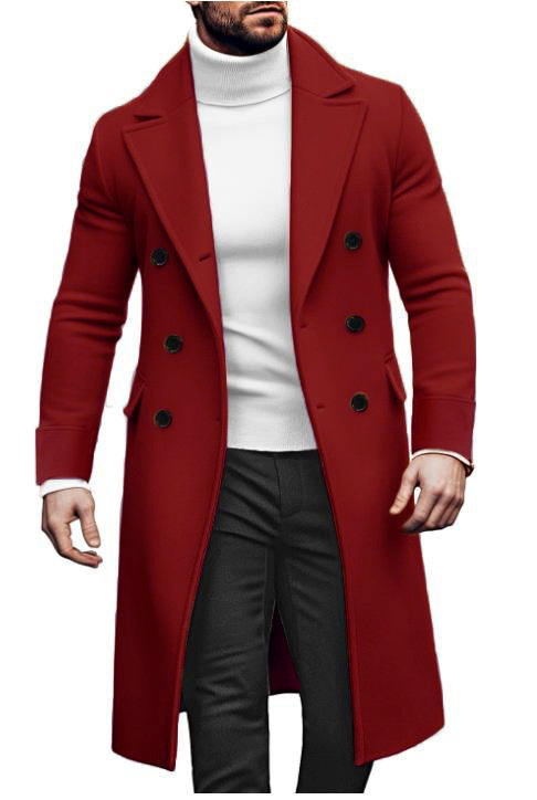 Herren eleganter Doppelmantel mit breitem Revers und praktischen Taschen Berg-Feldt