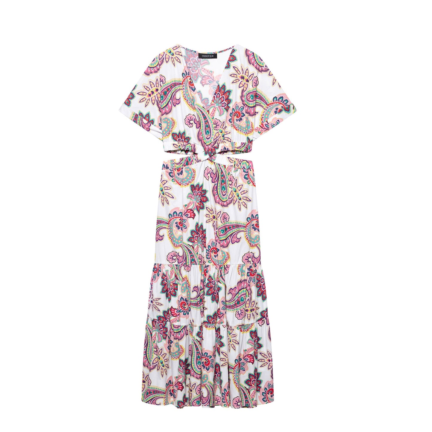 Robe longue bohème à volants de berg-feldt à motif floral
