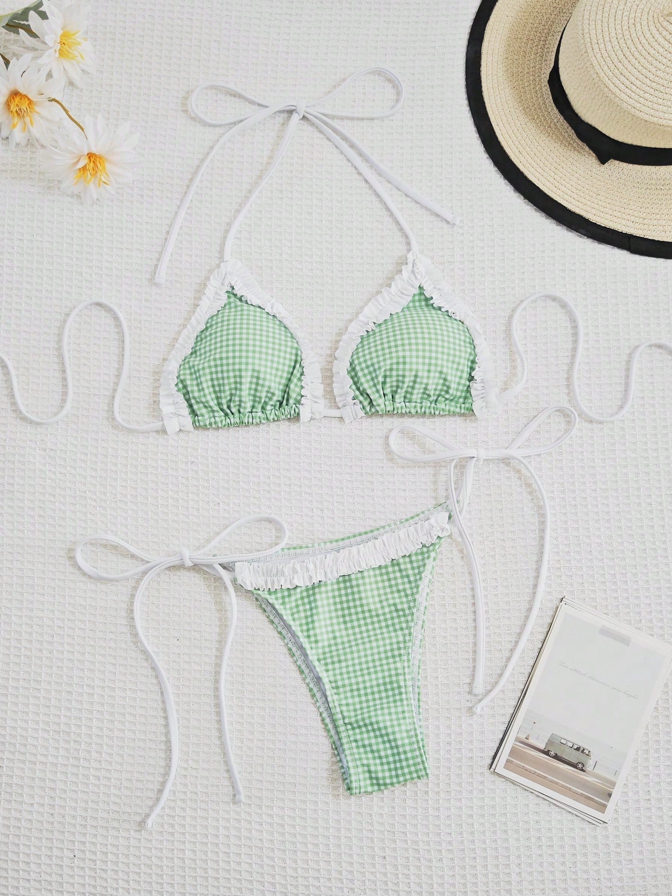 Haut de bikini à volants pour femme Berg-feldt