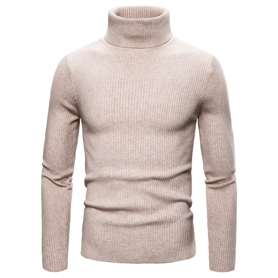 Herren Stehkragen Pullover aus feiner Rippenstrick Berg-Feldt