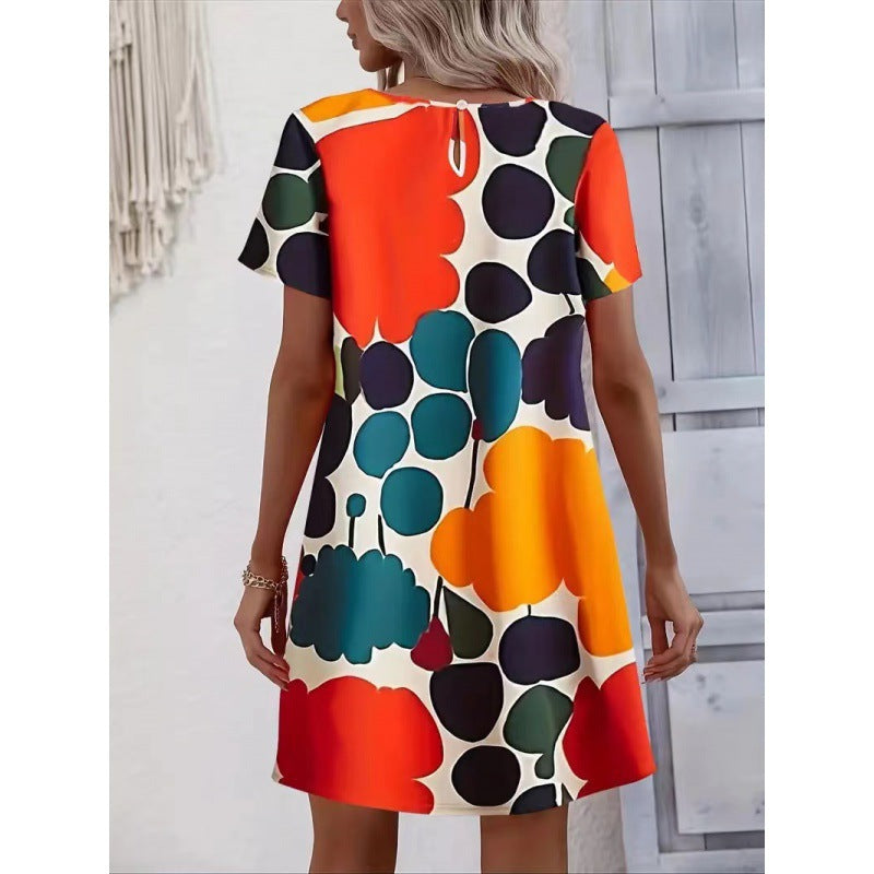Robe T-shirt décontractée Berg-Feldt pour femme avec imprimé abstrait