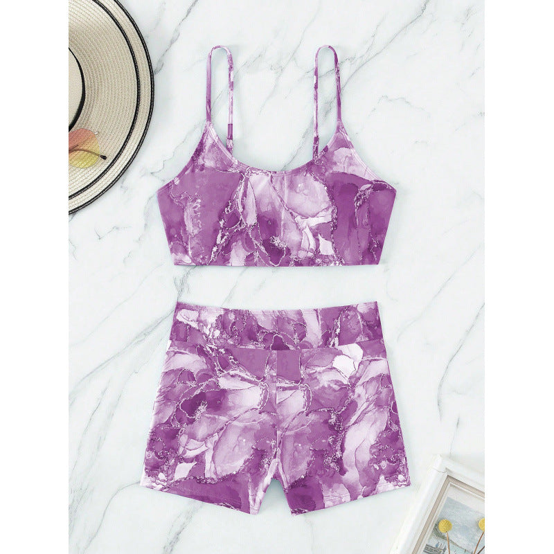 Haut de bikini sportif tendance pour femme avec short confortable de berg-feldt