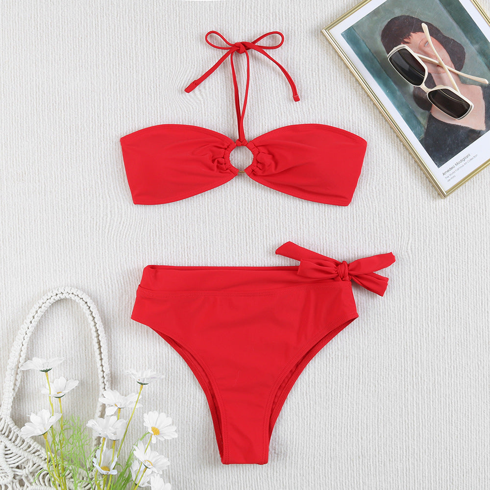 Haut de maillot de bain et culotte taille haute Berg-Feldt à imprimé floral pour femme