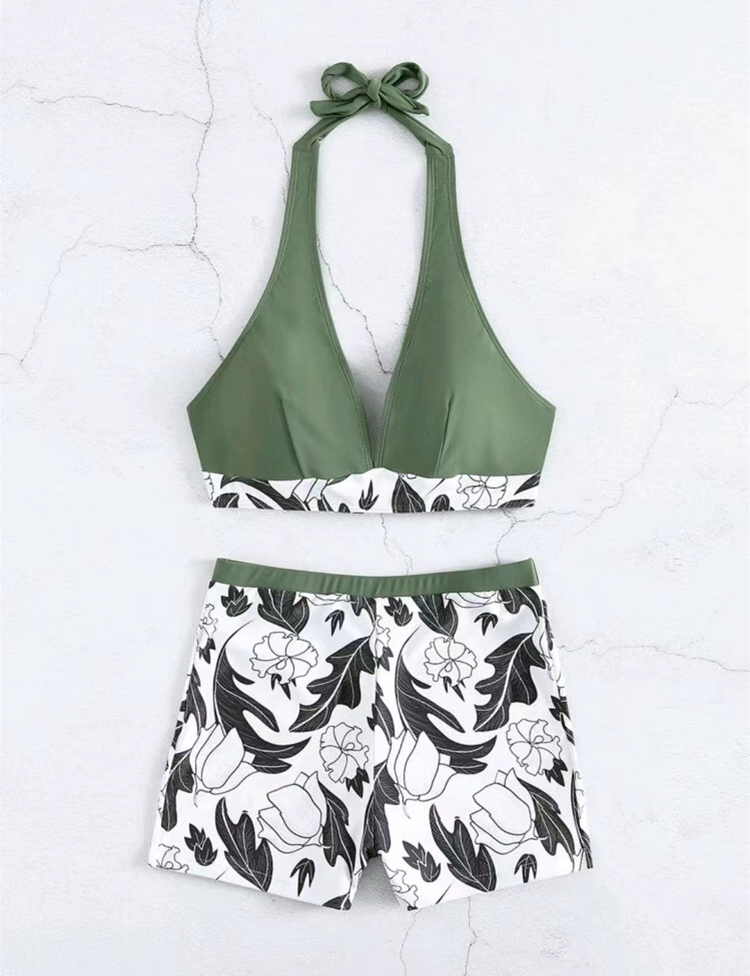 Ensemble de bikini à motif floral avec haut noué pour femmes de berg-feldt