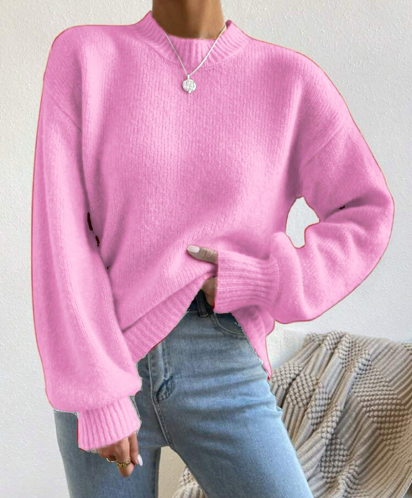 Pull-over mode pour femmes avec col haut et tricot structuré Berg-Feldt