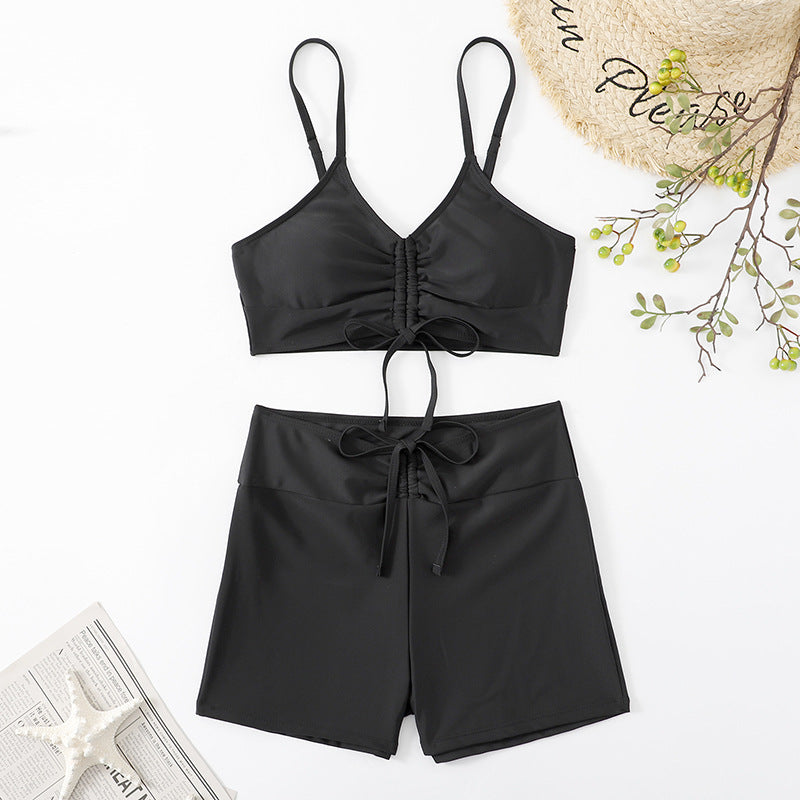 Ensemble maillot de bain femme deux pièces taille haute à fleurs Berg-Feldt