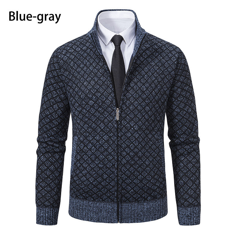 Cardigan zippé pour homme avec motif losanges moderne Berg-Feldt