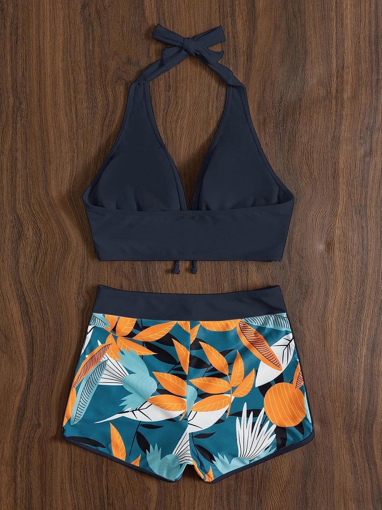 Ensemble bikini sport pour femme avec haut échancré et short tendance par berg-feldt