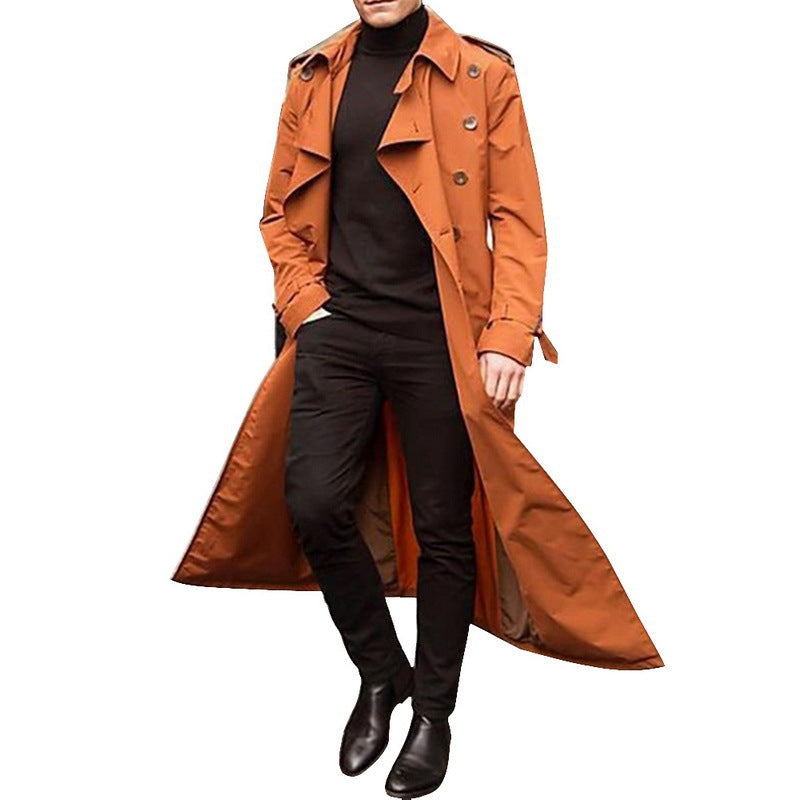 Trench-coat élégant pour homme avec revers profond et boutons cachés Berg-Feldt