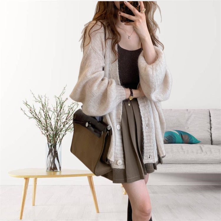 Cardigan confortable en maille à manches volumineuses pour femme Berg-Feldt